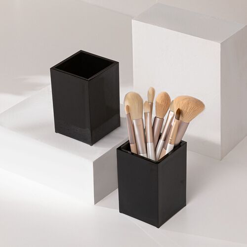 Unprinted style transparent acrylic pen holder student stationery storage box simple personalized desktop debris storage box