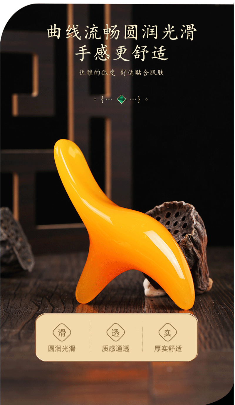 Sandalwood Acupoint Massage Stick Triangle Bird Gua Sha Tool for Foot Leg Shoulder Neck Meridian Care 12cm key features
