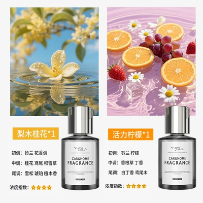 Light Fragrance Fireless Aromatherapy: Car Perfume Aromatherapy - meizu-2-bottles-osmanthus-lemon