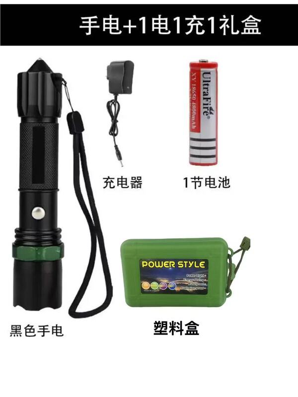 クロスボーダーアルミニウム合金led懐中電灯機械ズーム強光usb充電屋外緊急遠射強光懐中電灯|undefined