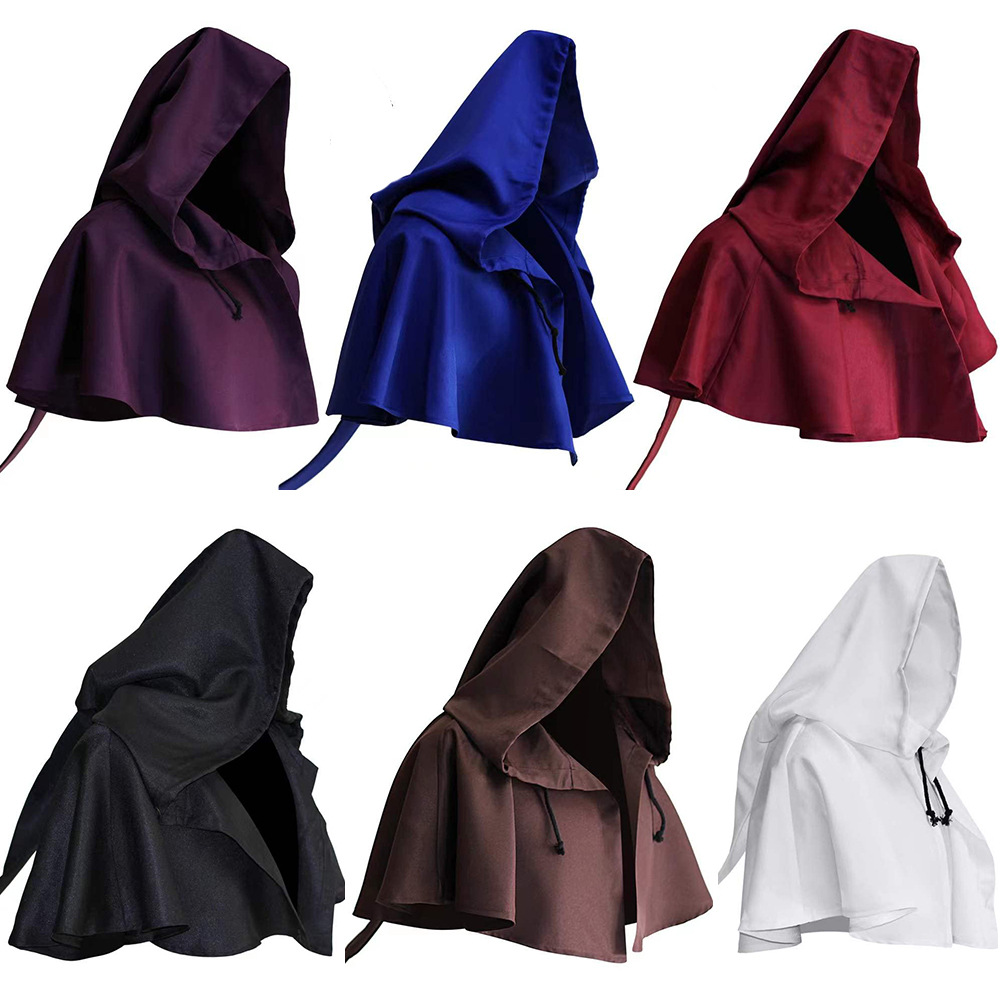 Medieval Witch Pagan Adjustable Neutral Heating Hat Halloween Costume Cross Necklace