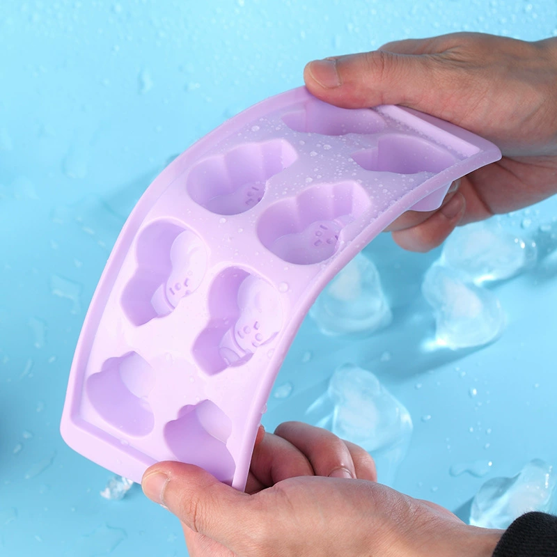 (Новый) Снеговик Форма для льда Бытовой лед Мягкий клей Кубик льда Коробка для льда Замороженный кофе Чай с молоком Интернет-знаменитости Форма для льда