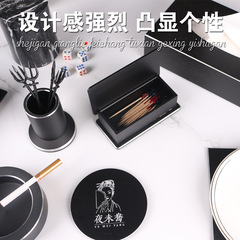 KTV table setting complete set of high-end club ashtray aluminum alloy microphone stand party nightclub table decoration supplies