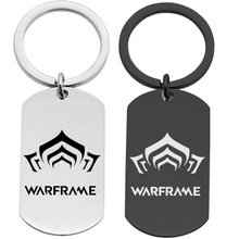 欧美游戏周边饰品Warframe不锈钢钥匙扣 星际战甲标志项链 军牌