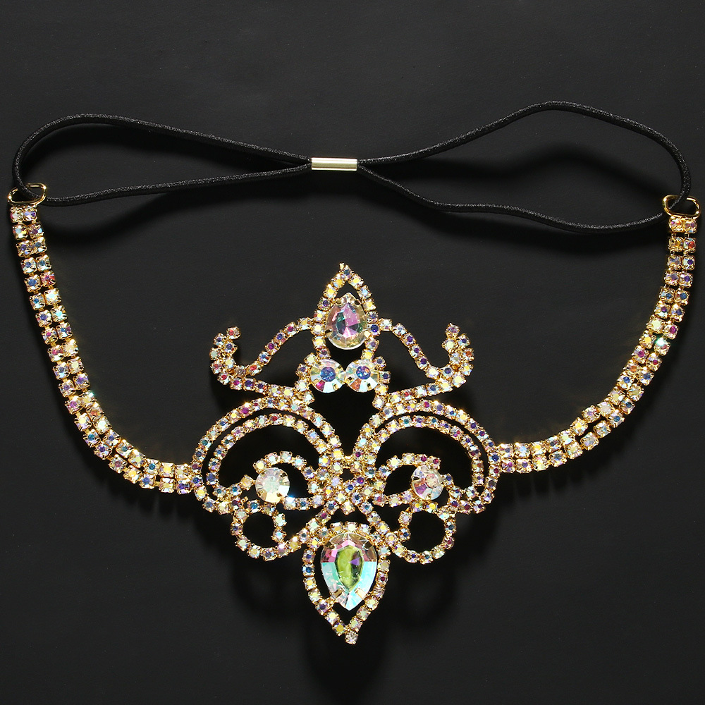 Cross-Border moda colorida cuerda elástica Cadena de la pierna Cadena de diamantes de imitación bohemio Cadena de la pierna accesorios versátiles Cadena de la pierna