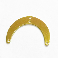 新品熱銷手鍊手串髮簪項鍊掛件diy銅飾品配件 幾何四孔U形月亮