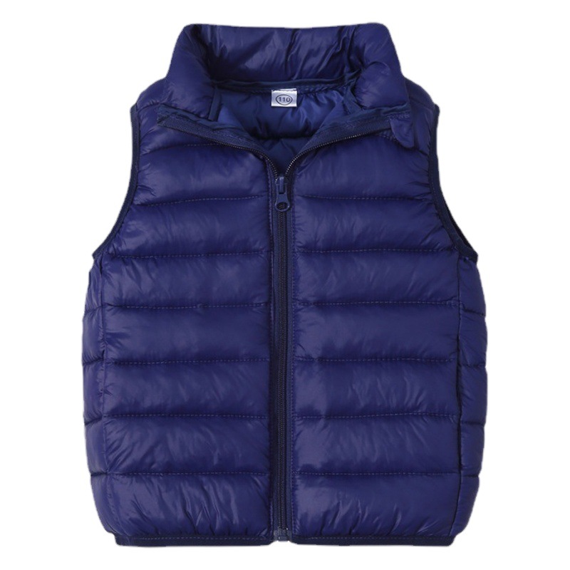 2026 Autumn/Winter Children's down Cotton Vest for Boys and Girls, Baby and Toddler Lightweight Stand Collar Vest
