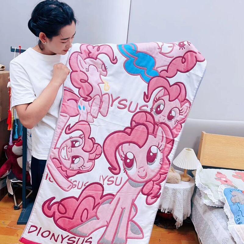 Cartoon Bath Towel Beach Big Towel Cross-border Korean Style Wrapping Towel Cover Blanket Towel Water Absorbent Bath Towel Children Adult Bath Towel