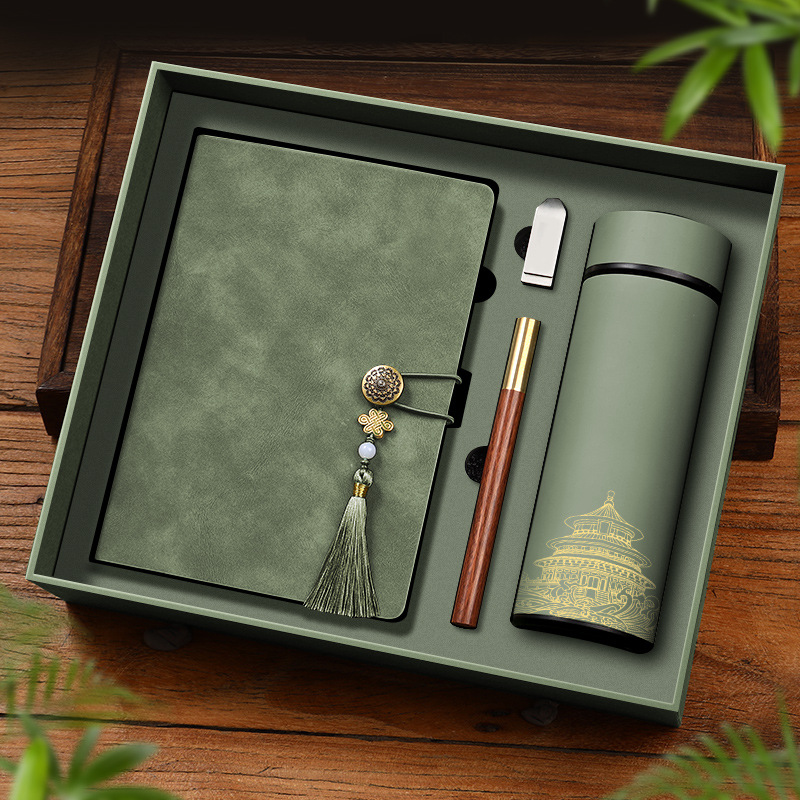 Shunfeng sin franqueo Guochao Ciudad Prohibida Wenchuang caja de regalo de cuentas nuevas tazas de calentamiento regalos empresariales maestros de estilo nacional