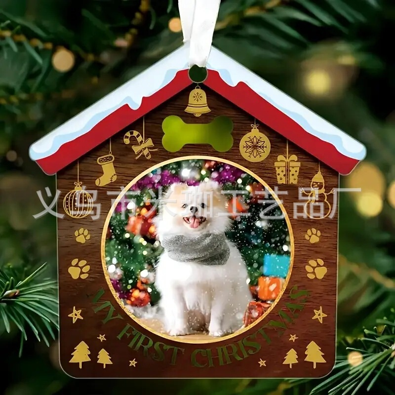 2025年越境新築祝いギフト クリスマス 母の日 バレンタインデー 装飾品 玄関用丸型木製吊り飾り|undefined