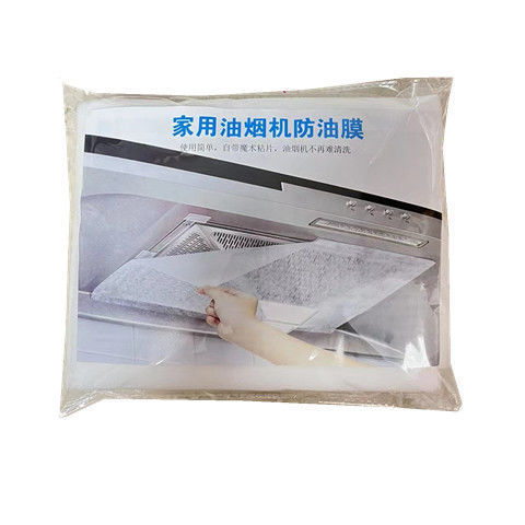 [Venta al por mayor de fábrica] ventilador de cocina película de filtro de algodón absorbente de aceite Pegatinas a prueba de aceite campana de cocina papel absorbente de aceite al por mayor