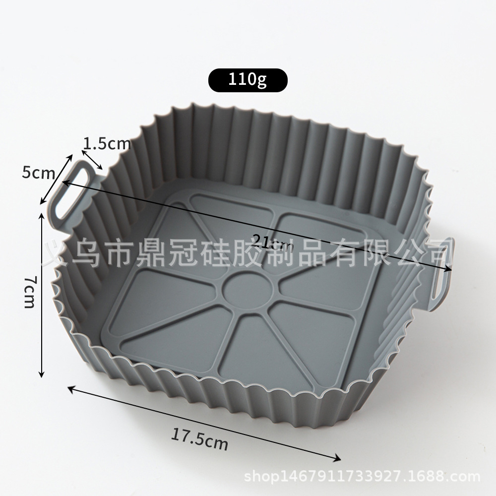 Silicona freidora de aire silicona hornear pan cuadrado microondas horno asado pollo bandeja cuadrada para hornear al por mayor
