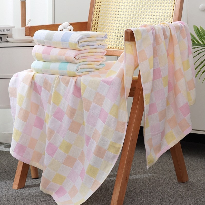 Cotton gauze thin soft bath towel