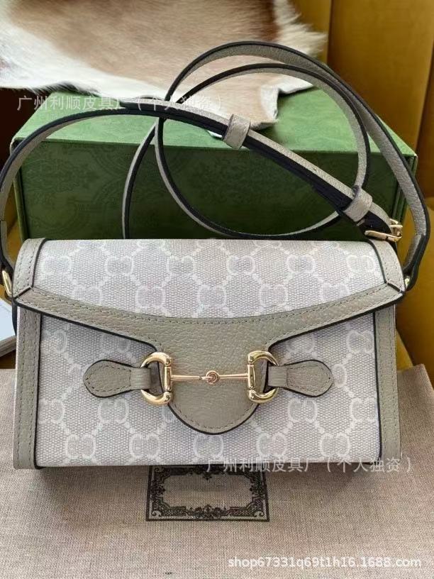 Hebilla de caballo de doble G de alta calidad 1955 horizontal horsebit mini bolso bandolera pequeño bolso cuadrado caja bolso femenino