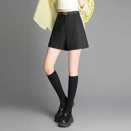 高档时尚阔腿短裤女2026年春夏季新款高腰A字直筒休闲裤外穿靴裤