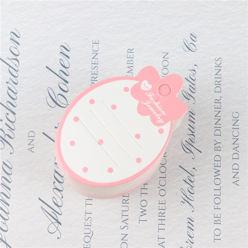 韩版草莓头饰卡片儿童发夹发圈饰品包装材料手工diy发饰配件