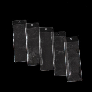 Spot Universal Transparent Pvc Bag Flat Mouth Clothing Collar Label Tag Bag Price Tag Woven Label Bag Can Be Printed with Logo