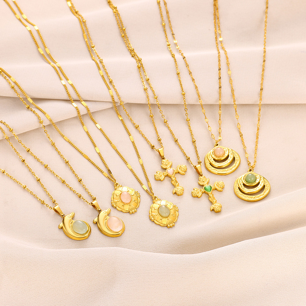 10g Weight 0.03µm-0.05µm Gold Plating Thickness PVD Coated Gold Plating Process Lobster Trigger Clasp Closure Clasp Closure Type Real Gold Plated Plating Material 304 Stainless Steel Pendant Material Pendant Necklace Classification 304 Stainless Steel Chain Material Cuban Link Chain Curb Chain, cable chain Chain Type 1 Piece Quantity Casual, Daily Occasion 304 Stainless Steel Material Cross, Dolphin Pattern All Seasons Season Women's Gender Elegant, Vintage Style Style Waterproof Non Tarnish, Plating Craft PVD Coated Real Gold Plated Cross Dolphin 304 Stainless Steel Elegant Vintage Style Waterproof Non Tarnish 304 Stainless Steel Lobster Trigger Clasp Closure Pendant Necklace 1