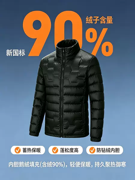 New national standard 90% down goose feather lining, sold separately, men's lightweight windproof and warm 3-in-1 down jacket, women's inner layer