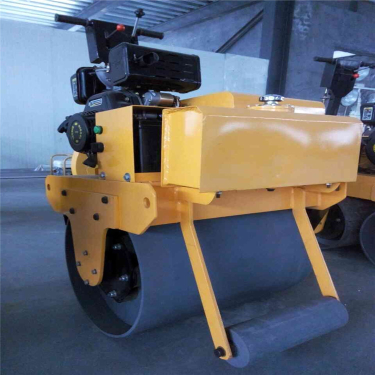 手扶式大单轮震动压路机生产厂家小手扶压路机价格手推小压路机