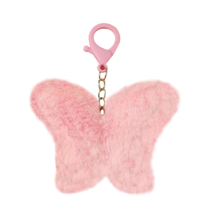 Unisex Gender Cute Style Cute Butterfly Imitation Fur Plastic Unisex Bag Pendant Keychain