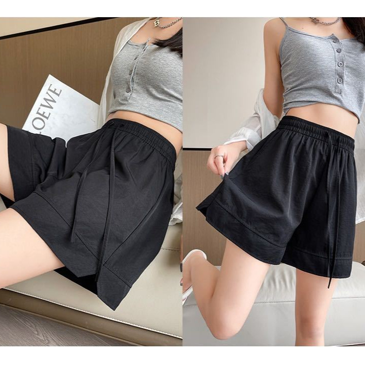 White Nai Fu Yamamoto Shorts Women's Summer 2025 New Arrival Running Casual Loose Wide-leg Mid-length Pants Five-point Sports Pants