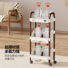 多功能收納置物架小推車 多層帶輪可移動臥室客廳廚房教室收納架