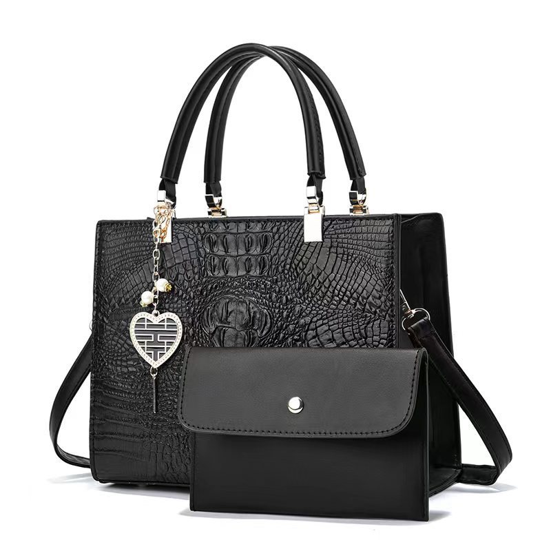 Taizhou bolso de mujer piel brillante cocodrilo piedra textura bolsa de gran capacidad de hombro bolso de mano bolsas grandes