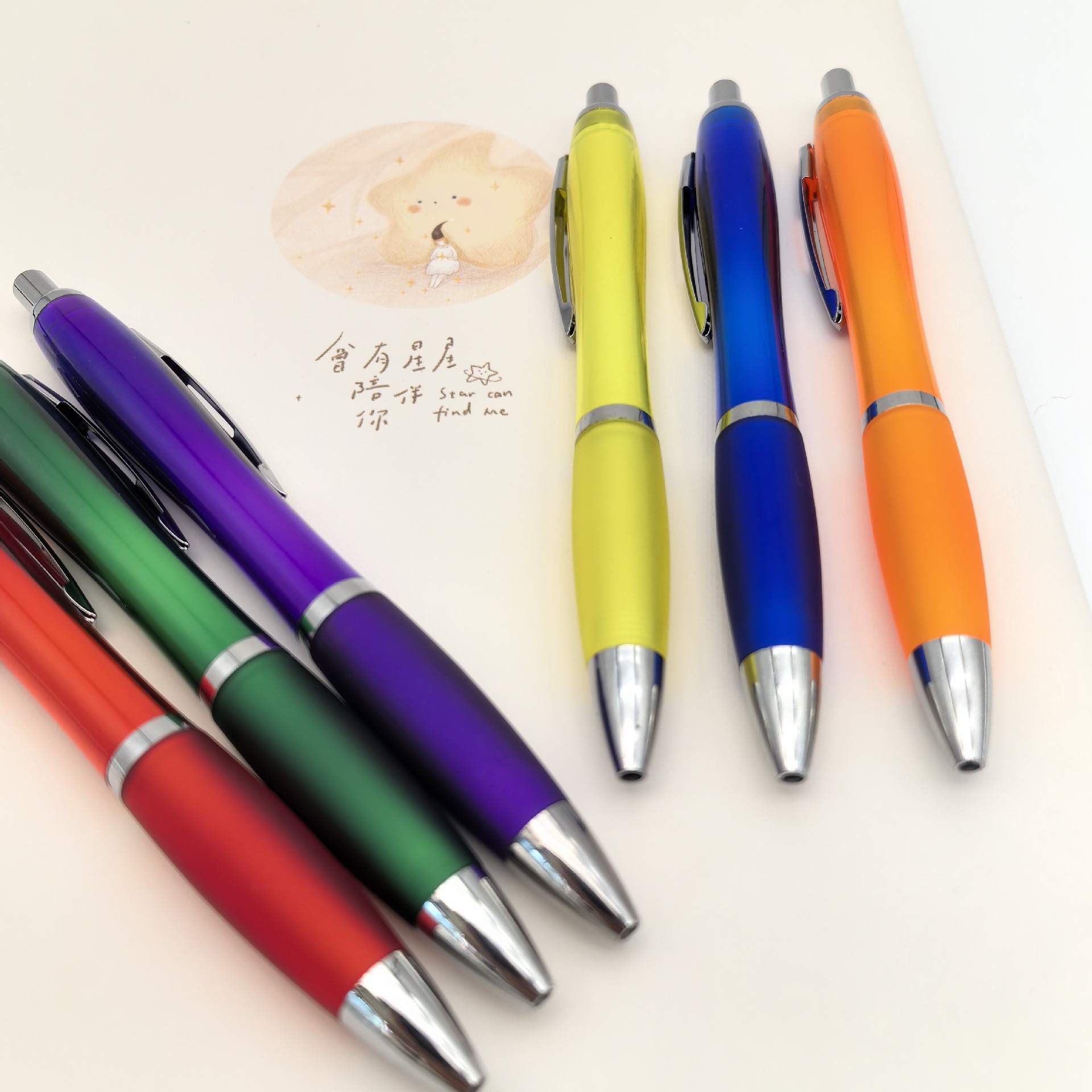 Estilo clásico bolígrafo de calabaza transparente color publicidad bolígrafo de bolas publicitario personalizado bolígrafo de regalo venta al por mayor