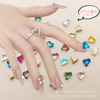 Cross -border Japanese crooked heart diamond diamond crystal crooked heart diamonds, youthful alien diamonds, super glittering stickers decoration