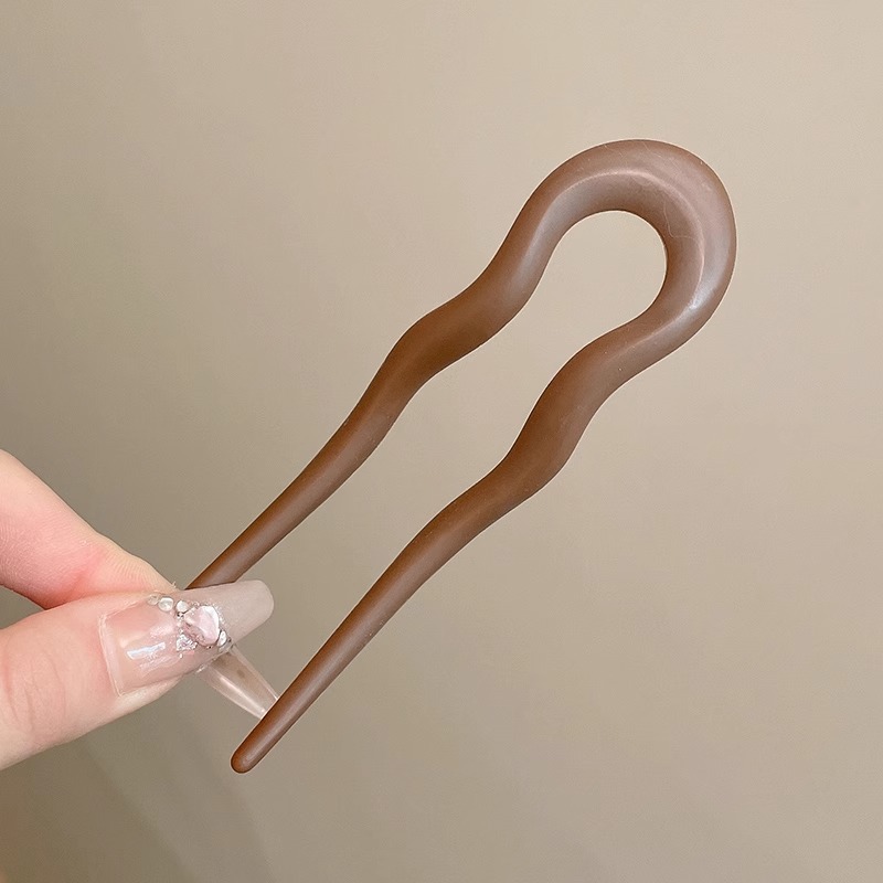 Nuevo estilo chino en forma de U pinzas de cabello de chicas bola de cabeza máquina de cabello insertado peine de alta sensación de cabeza trasera pinzas fijas