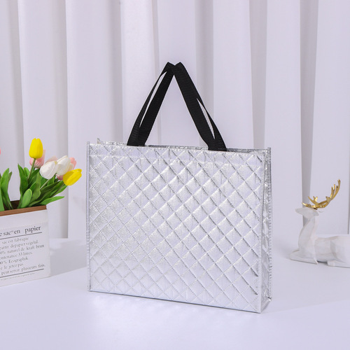 Thermal insulation non-woven fabric bag, hand-held shopping bag, customizable takeout packing bag, promotional clothing bag, wholesale