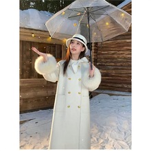 法式小香风富家千金毛呢外套女冬季中长款气质高级设计感呢子大衣