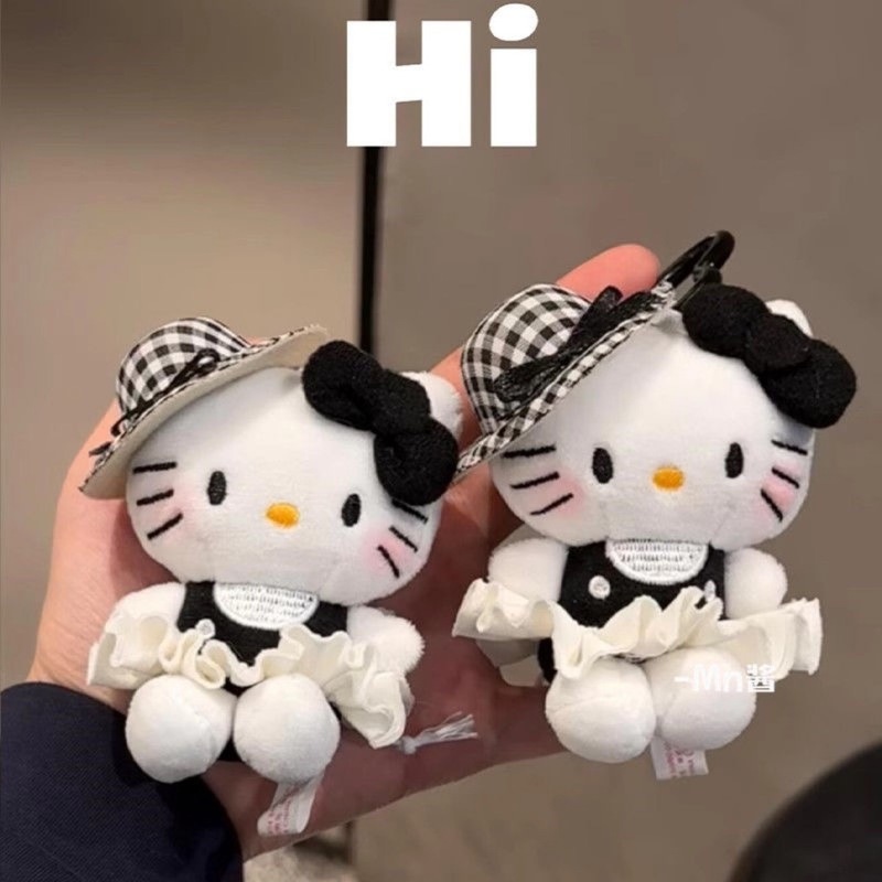赫本风hellokitty小挂件可爱毛绒公仔女生高级感书包配饰送闺蜜|undefined