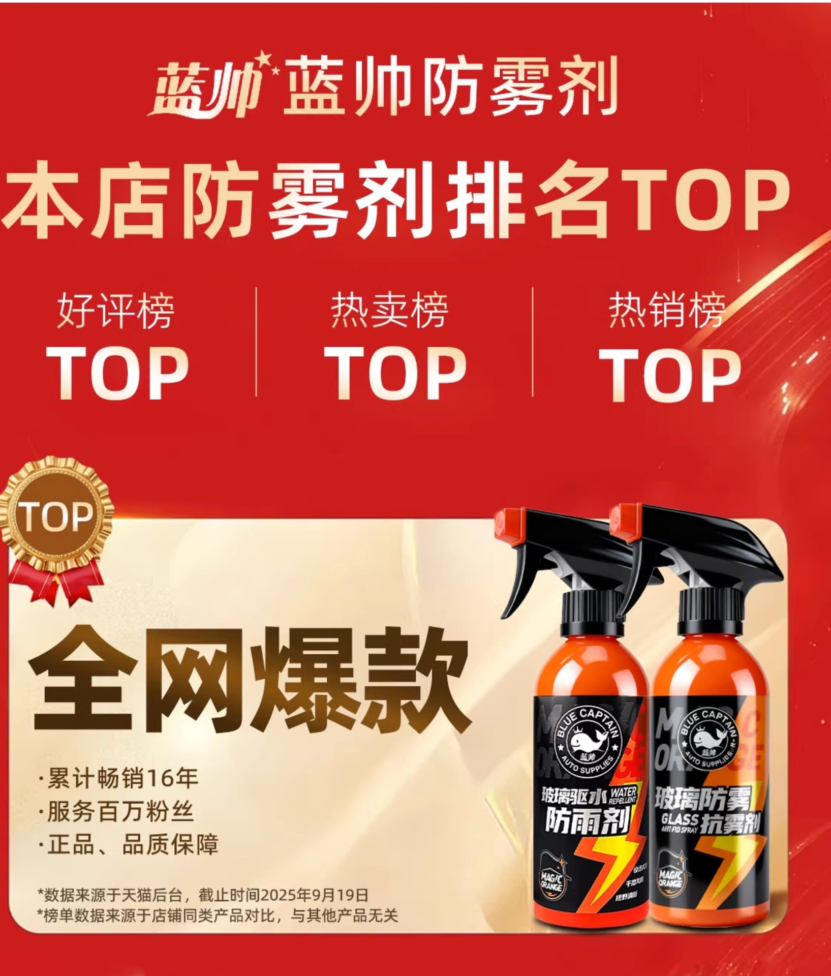 Suitable for car glass anti-fog agent, long-lasting spray for windshield and rearview mirror, rainproof spray for car interior