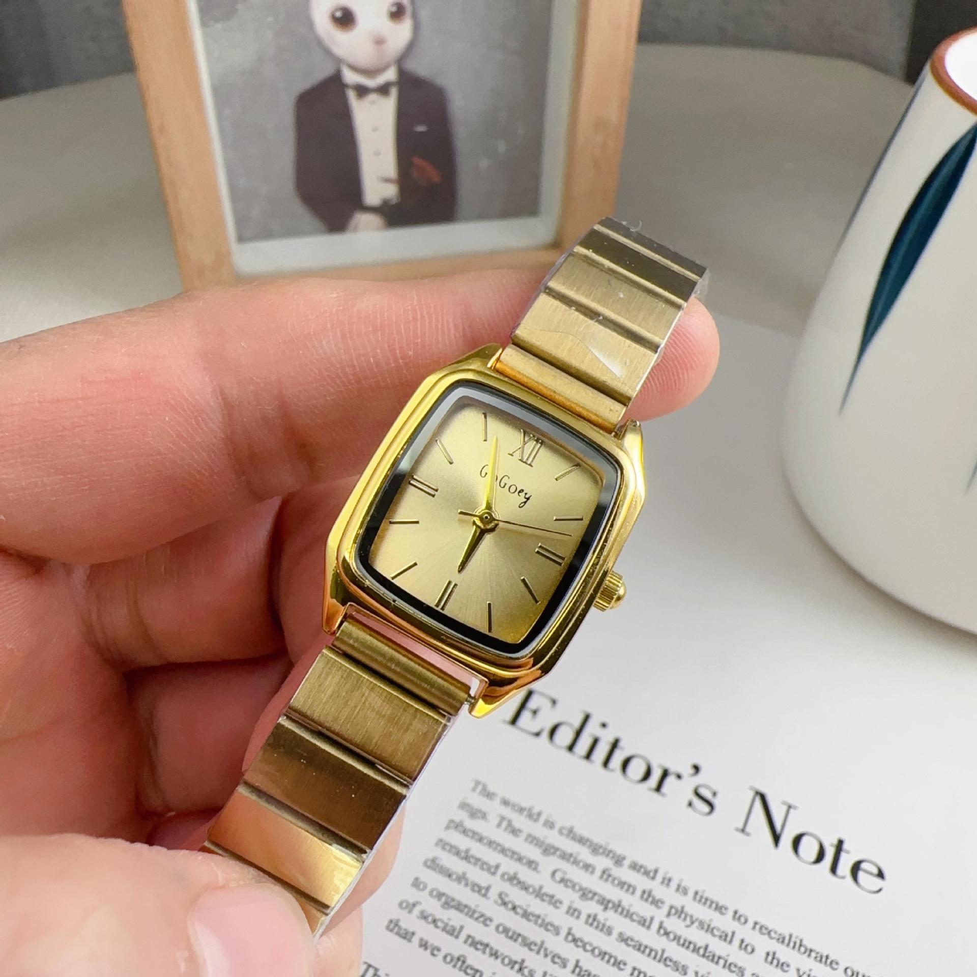 45g Weight Ordinary Glass Mirror Material Alloy Strap Material Watch Classification Pointer Display Type Single Folding Buckle Buckle Style Square Dial Shape Casual, Daily Occasion Quartz Movement Solid Color Pattern Women's Gender Simple Style Style Simple Style Solid Color Single Folding Buckle Quartz Watch Women's Watches 1