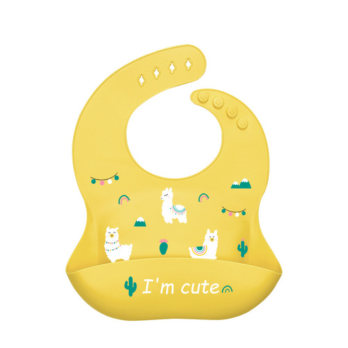 Baby bibs waterproof bibs children's eating silicone super soft rice pockets baby saliva pockets children's anti-dirty artifact
