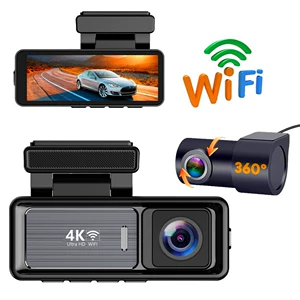 Sərhədlərarası 4K Videoqeydedici İkiqat Qeyd, 3.2 düym WiFi GPS Avtomobil Qeydedicisi