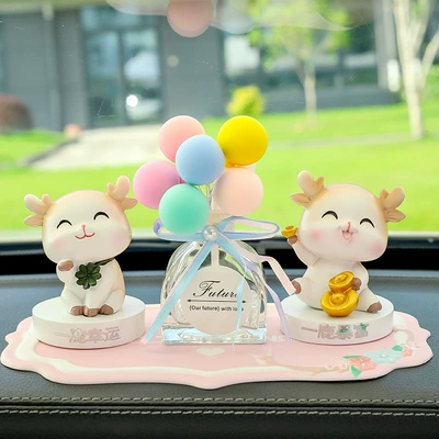 Car ornaments – Yilu Ping An Car Ornaments - rich-lucky-balloon-aromatherapy-sitting-pink-flower-pad