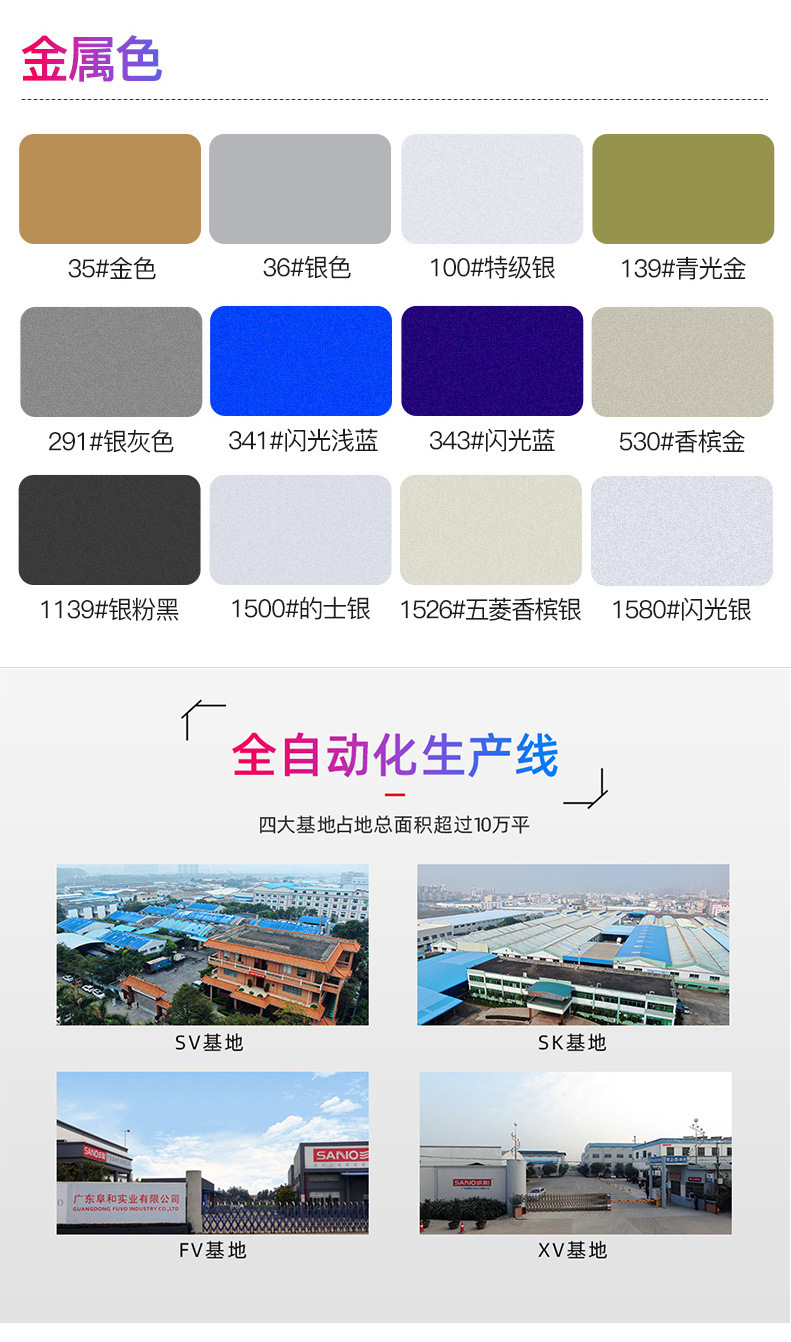 Sanhe Self-Spray Paint Metallic Paint Gold Silver Car Wheel Hub Color Change Touch-Up Pen Graffiti Paint Furniture Hand Spray Paint