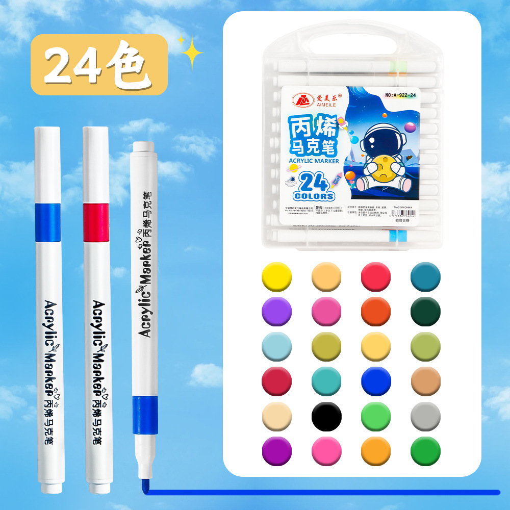 marcador de acrílico pincel de alto valor de pintura pincel de estudiantes impermeable 48 juegos de pincel de color regalos de vacaciones de niños al por mayor