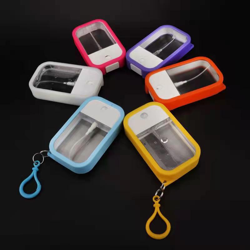 卡片喷雾多规格苹果消毒酒精香水喷雾瓶糖果色系卡片喷雾硅胶套