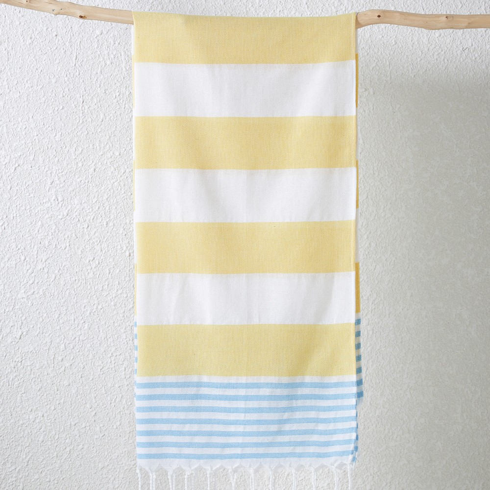Toalla turca de algodón teñido en hilo, manta de playa de secado rápido con rayas