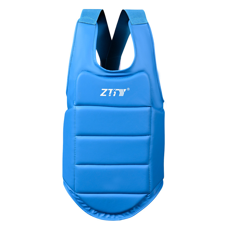 ZTTY karate Sanda protector de pecho adultos niños blanco y azul protector de pecho ligero armadura protectora karate protector de pecho al por mayor