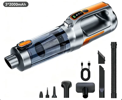 Vacuum Cleaner, Tozsoranlar - lb-126-brushless-vacuum-cleaner-small-floor-brush-black-silver-and-orange-decorative-parts-111v