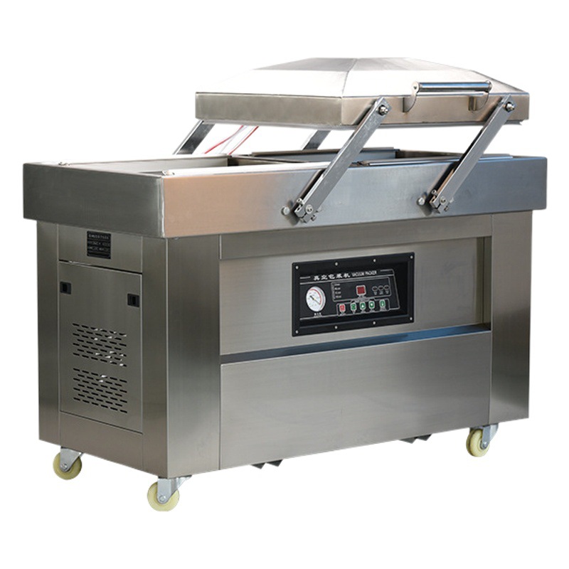 400/500/600 máquina de vacío de alimentos de cámara doble máquina de envasado al vacío comercial de la máquina de sellado de vacío