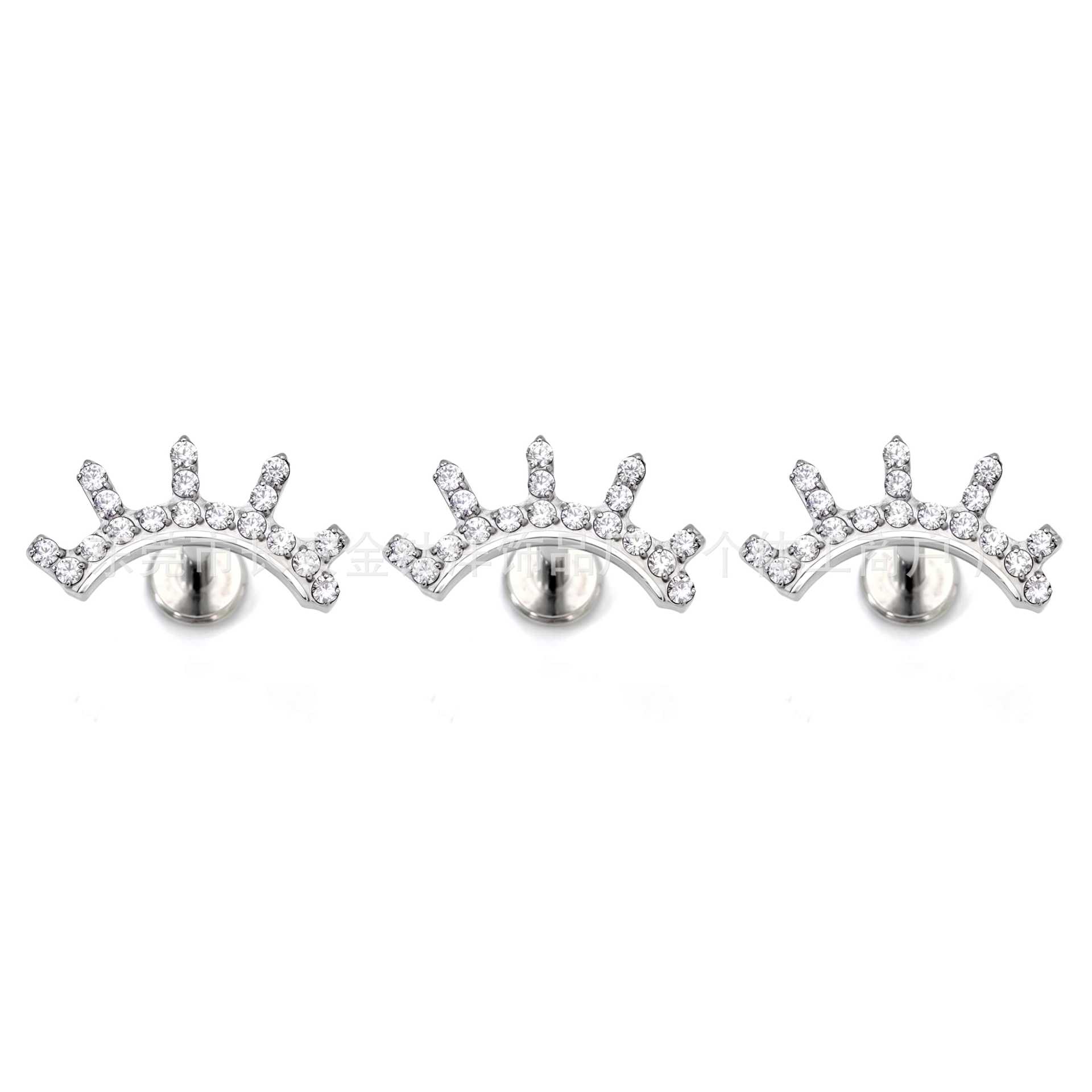 Pointed titanium steel lip stud product view