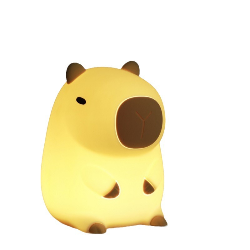 귀여운 CHET KAPIBALA CAPYBARA 야간 조명 어린이 학생 친구 선물 고급 감각 침실 장식품 실리콘 램프
