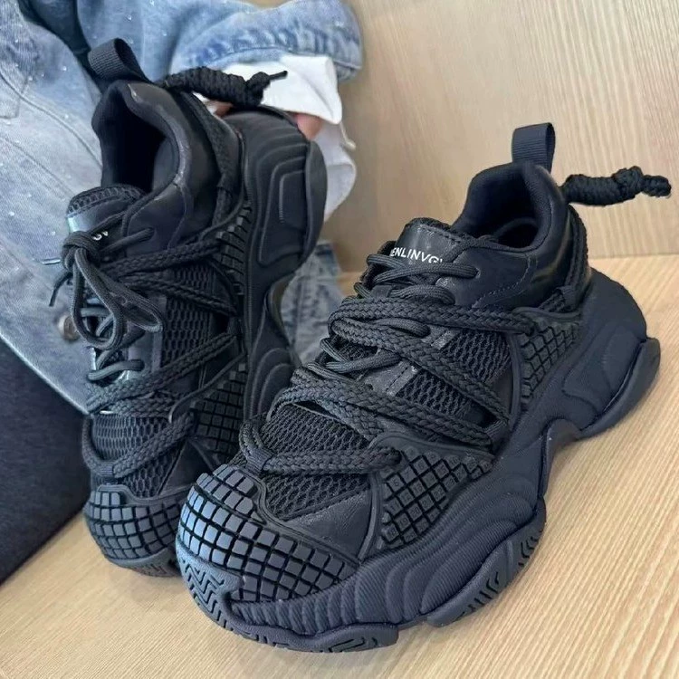 Keyboard platform, footwear, retro belt, sports shoes for leisure, European style, trend of season