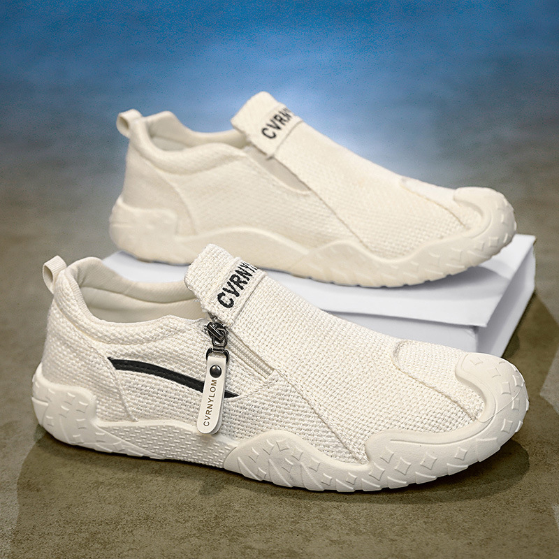 Zapatos de hombre verano 2026 nuevo estilo universal anti-derrapante anti-odor zapatos de lona transpirables zapatos deportivos suaves zapatos casuales ligeros